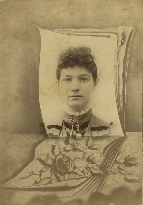 history of Iowa, Iowa History, rose, woman, Parkersburg, IA, book, Neymeyer, Robert, Iowa, hairstyle, pose, Portraits - Individual