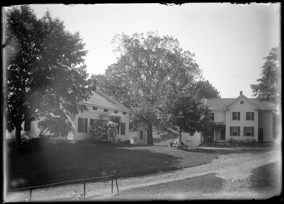 Spring Hill, CT, history of Iowa, Iowa History, Archives & Special Collections, University of Connecticut Library, tree, Iowa, house