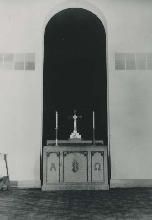 history of Iowa, Religious Structures, Iowa History, Waverly, IA, altar, Iowa, correct date needed, Waverly Public Library