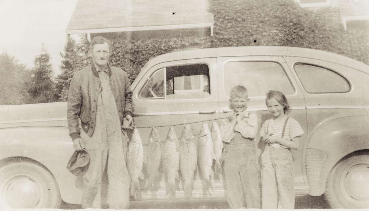 history of Iowa, Iowa History, Families, Motorized Vehicles, Businesses and Factories, Animals, car, fish, fishing, Iowa, Cedar Rapids, IA, Outdoor Recreation, Hilmer, Betty, Leisure
