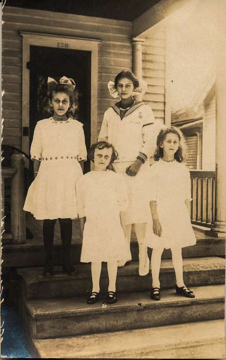 Portraits - Group, history of Iowa, Iowa History, girl, bow, Anamosa Library & Learning Center, Iowa, Anamosa, IA, Homes, Children