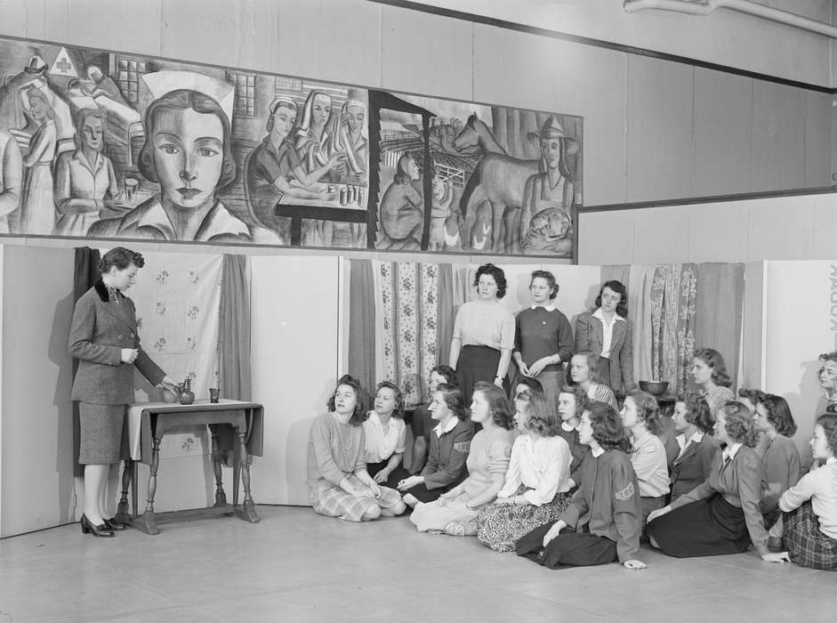 Schools and Education, young women, Library of Congress, Iowa, classroom, history of Iowa, Iowa History, students