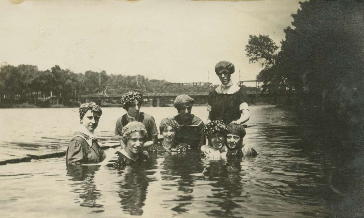 bathing suit, photo shoot, Outdoor Recreation, Waterloo, IA, Iowa History, brownie, Lakes, Rivers, and Streams, river, camera, LeQuatte, Sue, history of Iowa, Iowa, swim