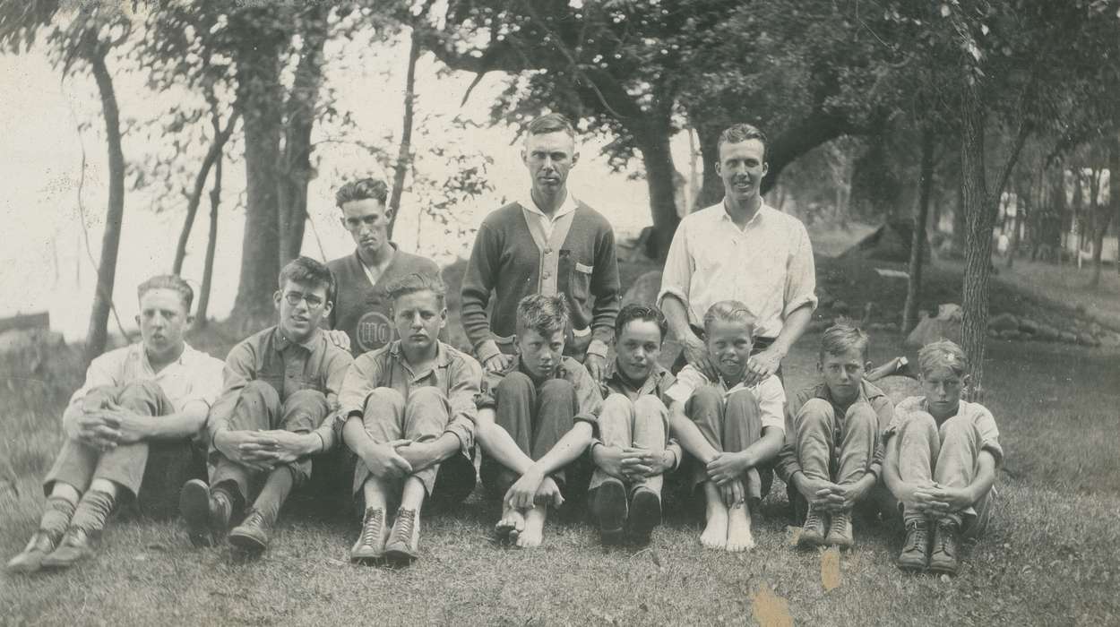 Portraits - Group, Iowa History, Iowa, Clear Lake, IA, McMurray, Doug, history of Iowa, Children, boy scouts