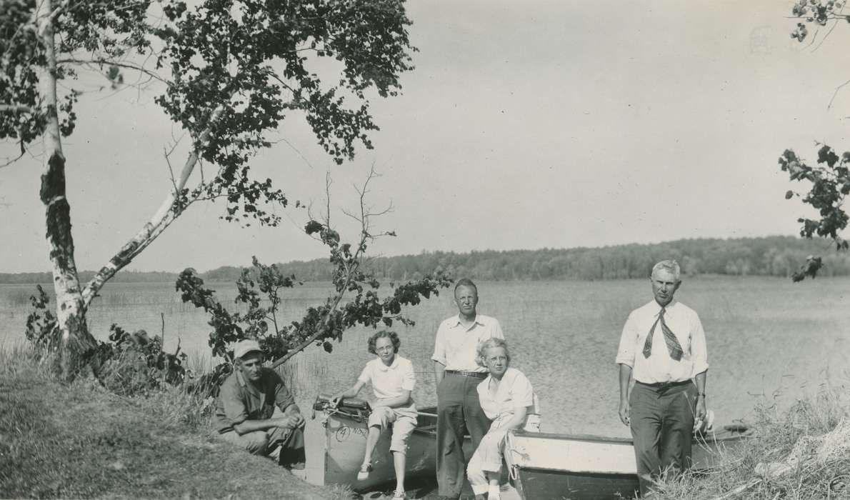 Travel, Inquadona Lake, MN, lake, history of Iowa, McMurray, Doug, boat, Iowa, Lakes, Rivers, and Streams, landing, Iowa History, Outdoor Recreation, Portraits - Group