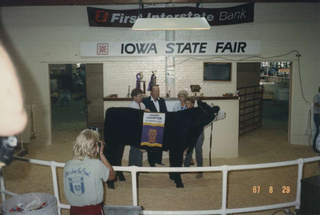 Iowa, Animals, Fairs and Festivals, Des Moines, IA, Lennie, Daniel, competition, first place, history of Iowa, bull, Iowa History