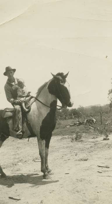 Portraits - Group, history of Iowa, Iowa History, IA, Animals, McVey, Michael and Tracy, Iowa, horse