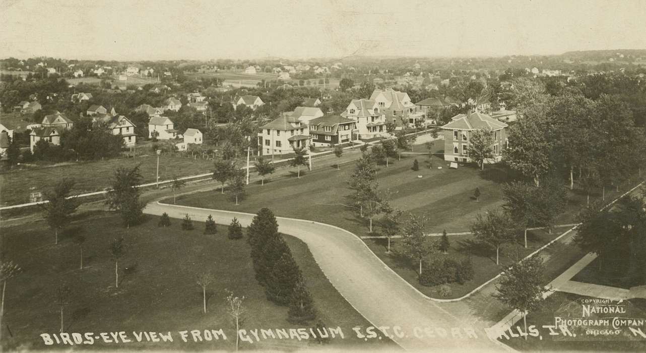 Aerial Shots, Palczewski, Catherine, history of Iowa, iowa state teachers college, Iowa, Cedar Falls, IA, Cities and Towns, Iowa History, university of northern iowa, university, Schools and Education