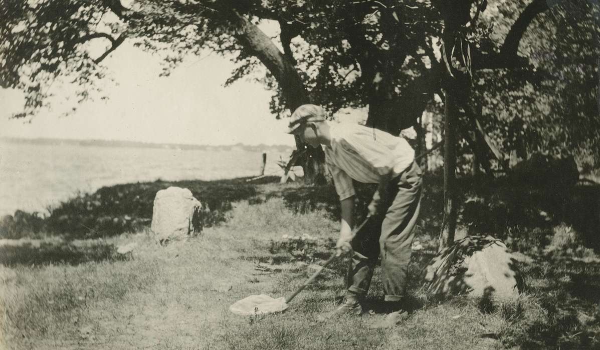 newsboy cap, Clear Lake, IA, lake, history of Iowa, Iowa History, Lakes, Rivers, and Streams, cap, Iowa, Outdoor Recreation, McMurray, Doug, butterfly net