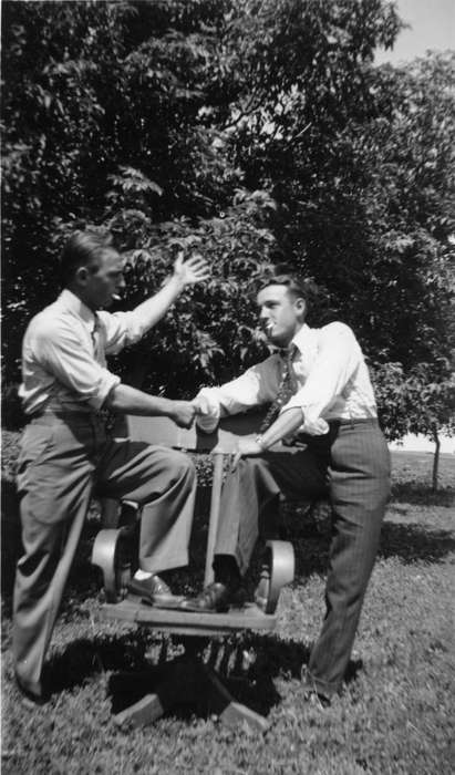 Portraits - Group, history of Iowa, Iowa History, Schall, Michael, smoking, cigarette, Iowa, Norwalk, IA