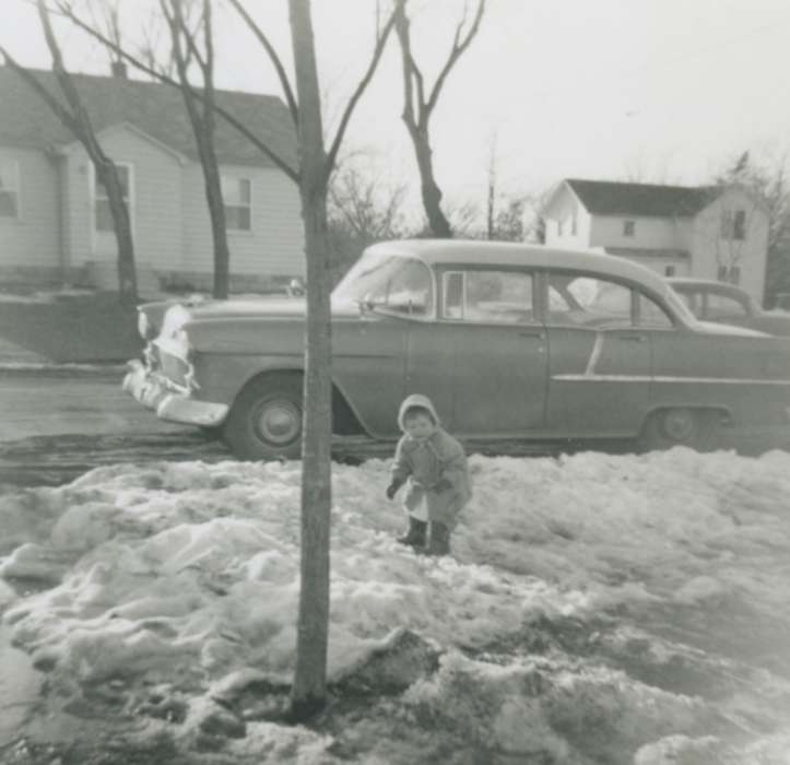 baby, Motorized Vehicles, Iowa History, Children, Iowa, history of Iowa, Gilbertville, IA, Morales, Tina, car, Winter, snow