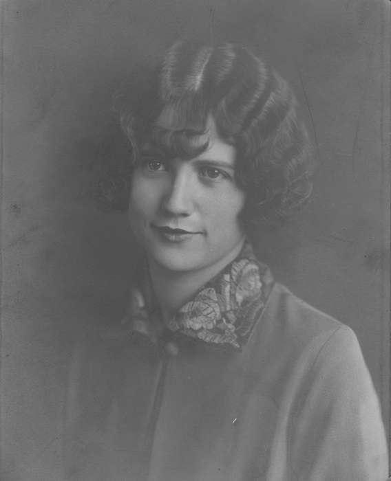 history of Iowa, Iowa, Iowa History, hairstyle, ND, Becker, Alfred, Portraits - Individual