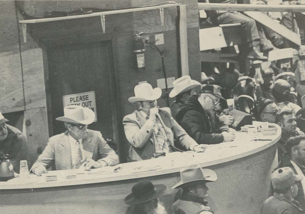 Businesses and Factories, auction, Iowa History, Iowa, Waverly Public Library, Labor and Occupations, Waverly, IA, cowboy hat, history of Iowa