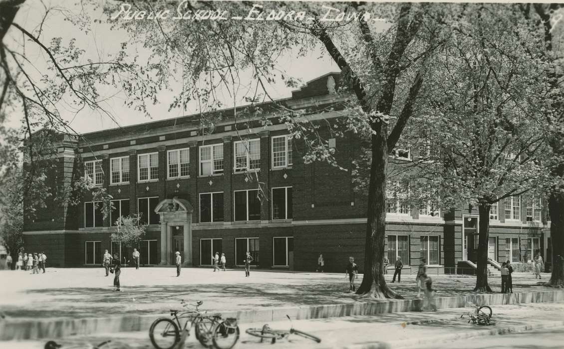 history of Iowa, Iowa History, high school, bicycle, recess, Eldora, IA, Iowa, Schools and Education, Palczewski, Catherine