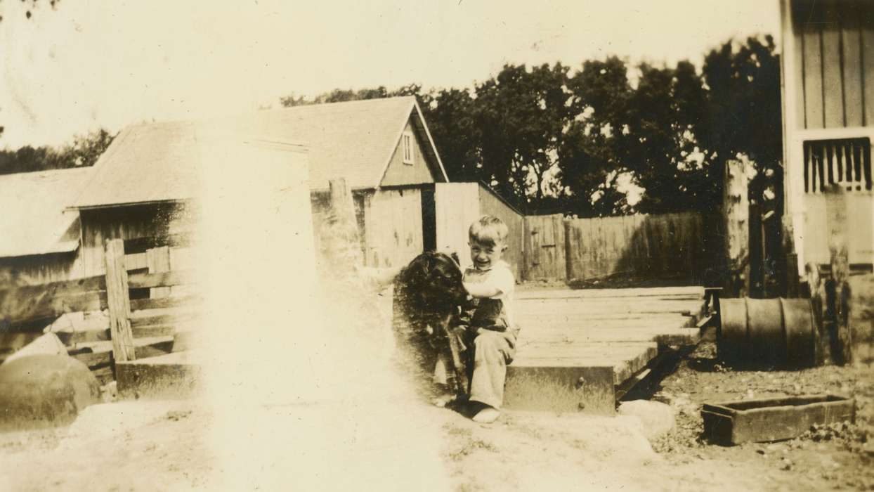 history of Iowa, Iowa History, Mortenson, Jill, Macey, IA, Iowa, boy, Children, dog