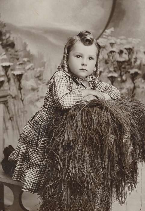 history of Iowa, boy, Nora Springs, IA, plaid, painted backdrop, Iowa, child, cabinet photo, Olsson, Ann and Jons, Iowa History