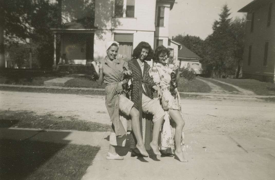 sidewalk, leg, friend, shoes, history of Iowa, West Union, IA, shoe, Iowa, Cities and Towns, friends, three, Fink-Bowman, Janna, Iowa History, Portraits - Group, legs