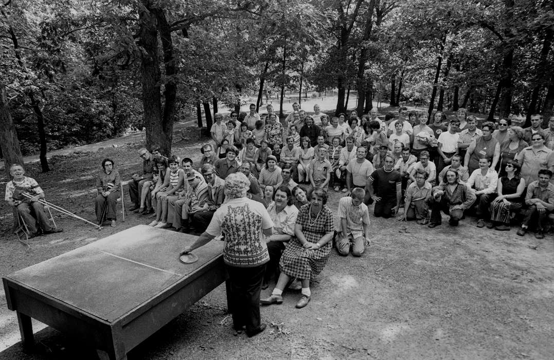 Portraits - Group, history of Iowa, Iowa History, Ottumwa, IA, picnic, crowd, Iowa, Lemberger, LeAnn, Food and Meals, Children, Leisure