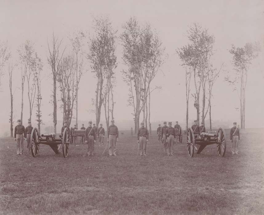 Military and Veterans, history of Iowa, Iowa History, battalion, canon, uni, iowa state normal school, military training, UNI Special Collections & University Archives, Iowa, Schools and Education, university of northern iowa