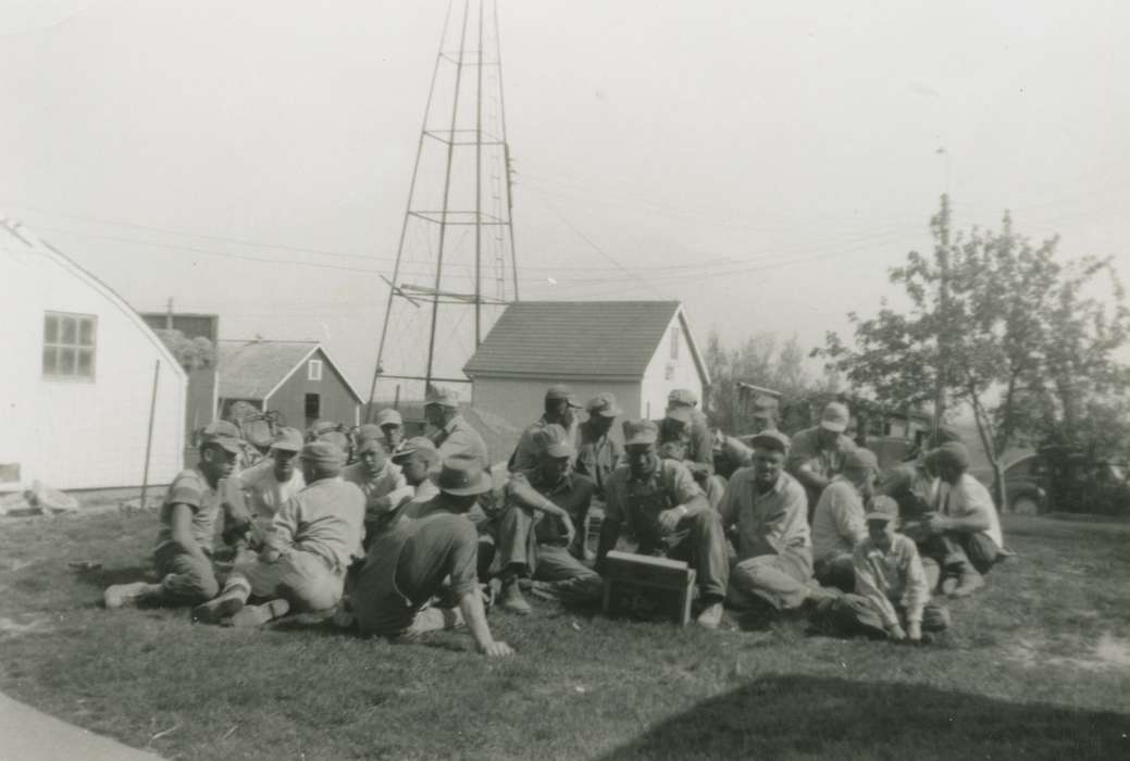 Portraits - Group, history of Iowa, Iowa History, Iowa, Farms, Griffin, Allan, Farley, IA, construction crew, Labor and Occupations