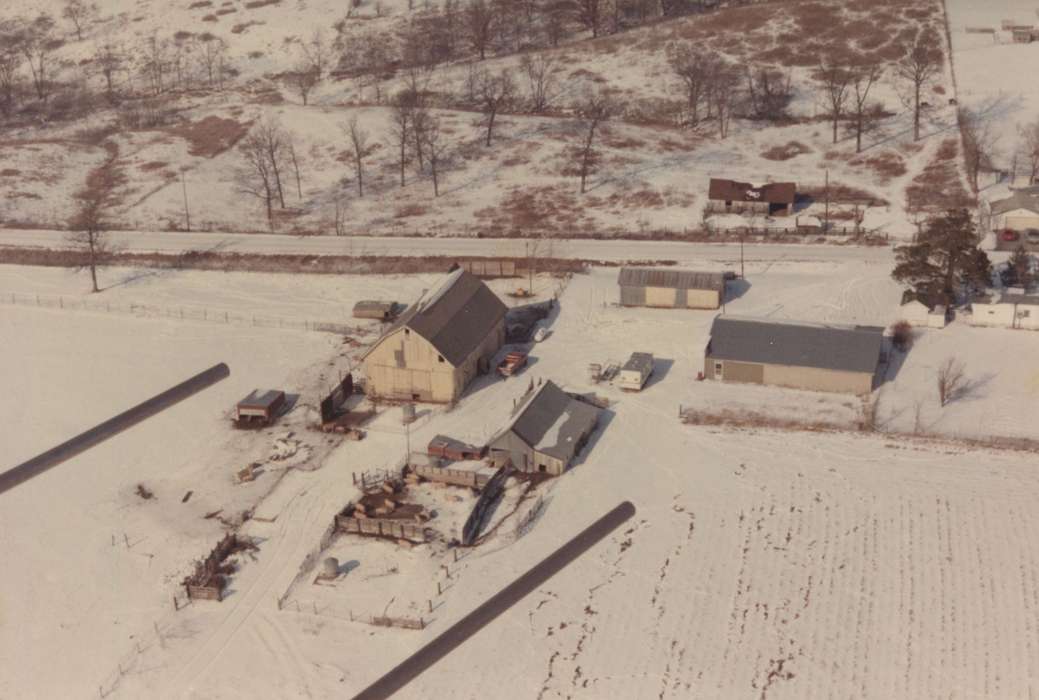 Iowa History, Barns, Iowa, field, Washington, IA, Aerial Shots, Farms, Edmund, Sharon, snow, history of Iowa, Winter