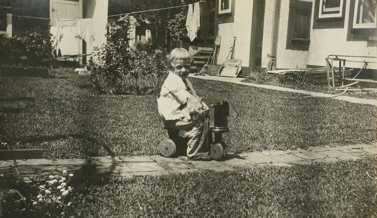 Iowa, clothesline, toy, Webster City, IA, McMurray, Doug, Children, yard, tricycle, laundry, history of Iowa, Iowa History