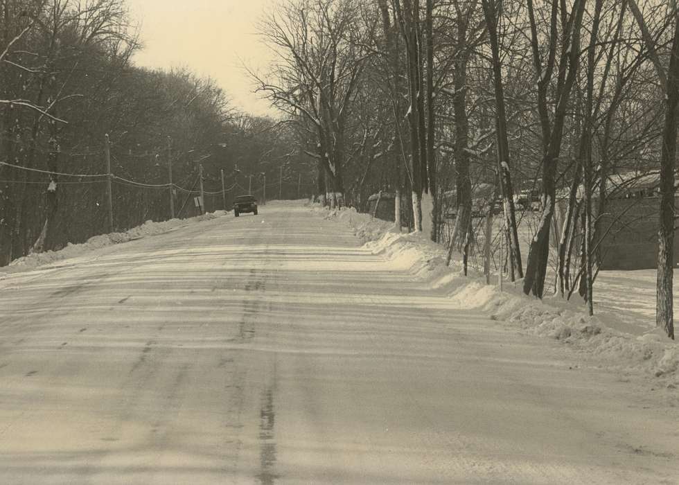 history of Iowa, Waverly Public Library, Waverly, IA, snow, Iowa, car, Motorized Vehicles, power line, Winter, Iowa History, correct date needed, tree