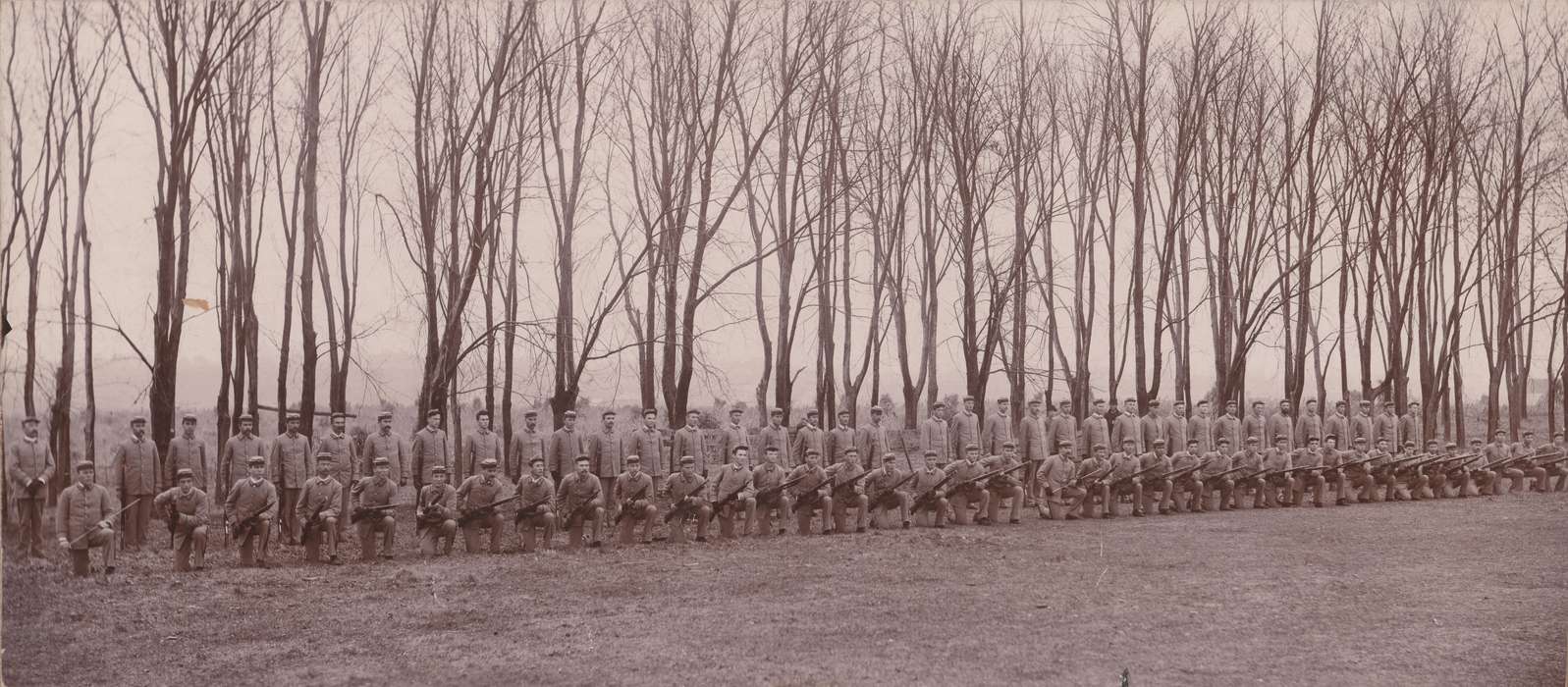 iowa state normal school, history of Iowa, Military and Veterans, UNI Special Collections & University Archives, battalion, Iowa, military training, gun, university of northern iowa, uni, Iowa History, Schools and Education