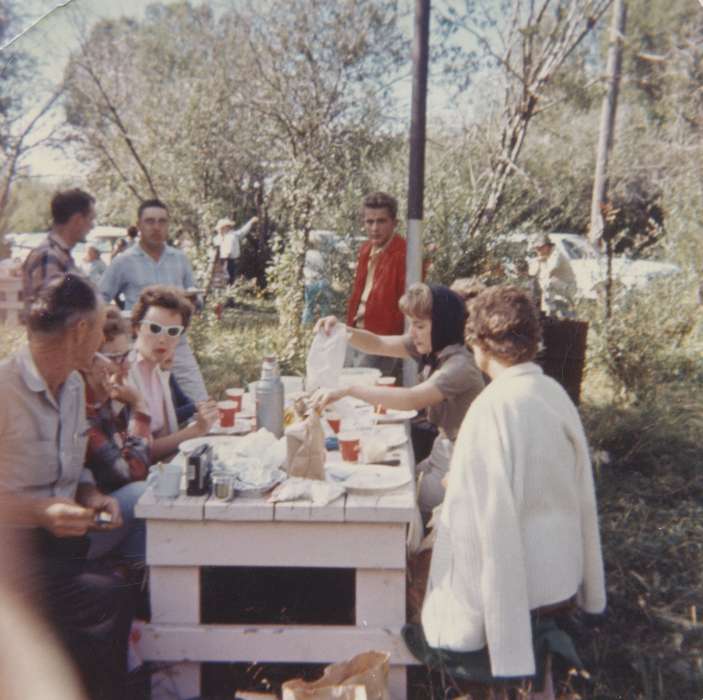 history of Iowa, Iowa History, IA, picnic table, Daniels, Kennedy, picnic, glasses, Iowa, jimmie dean, Food and Meals, Leisure, park