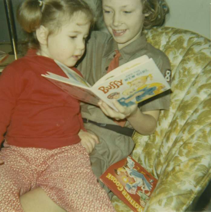 history of Iowa, uniform, IA, Iowa History, Families, girl scout, book, chair, Scholtec, Emily, Iowa, Children, Leisure