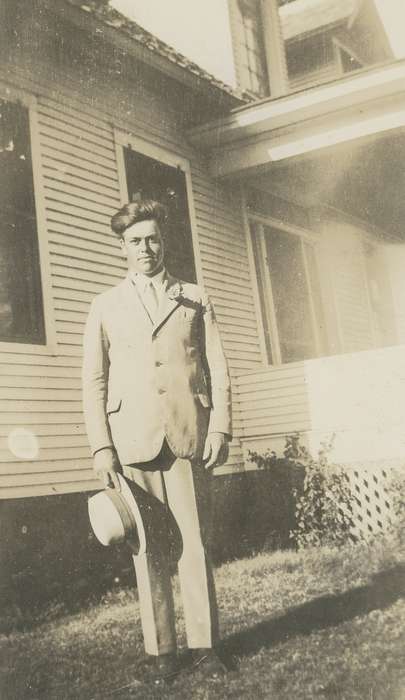 hair, suit, Iowa History, Iowa, history of Iowa, Portraits - Individual, Homes, USA, Spilman, Jessie Cudworth, hat