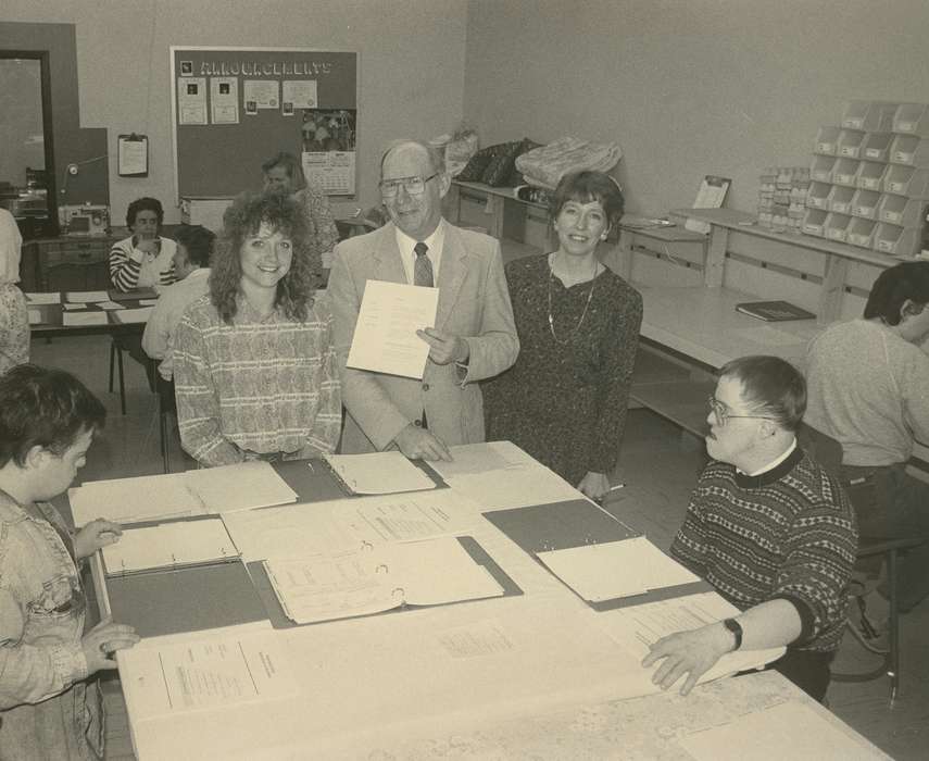 Civic Engagement, people, Waverly, IA, necklace, history of Iowa, glasses, hair, Iowa, smile, suit, Waverly Public Library, Businesses and Factories, Iowa History, Portraits - Group, tie