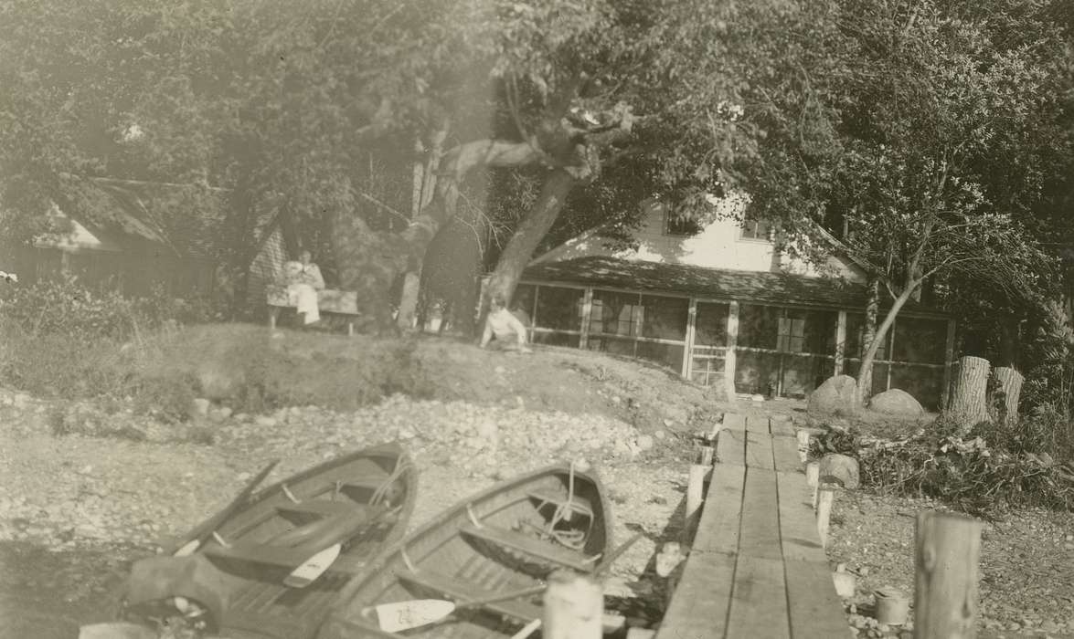 cabin, Clear Lake, IA, history of Iowa, Iowa History, Lakes, Rivers, and Streams, cottage, Iowa, dock, boat, McMurray, Doug