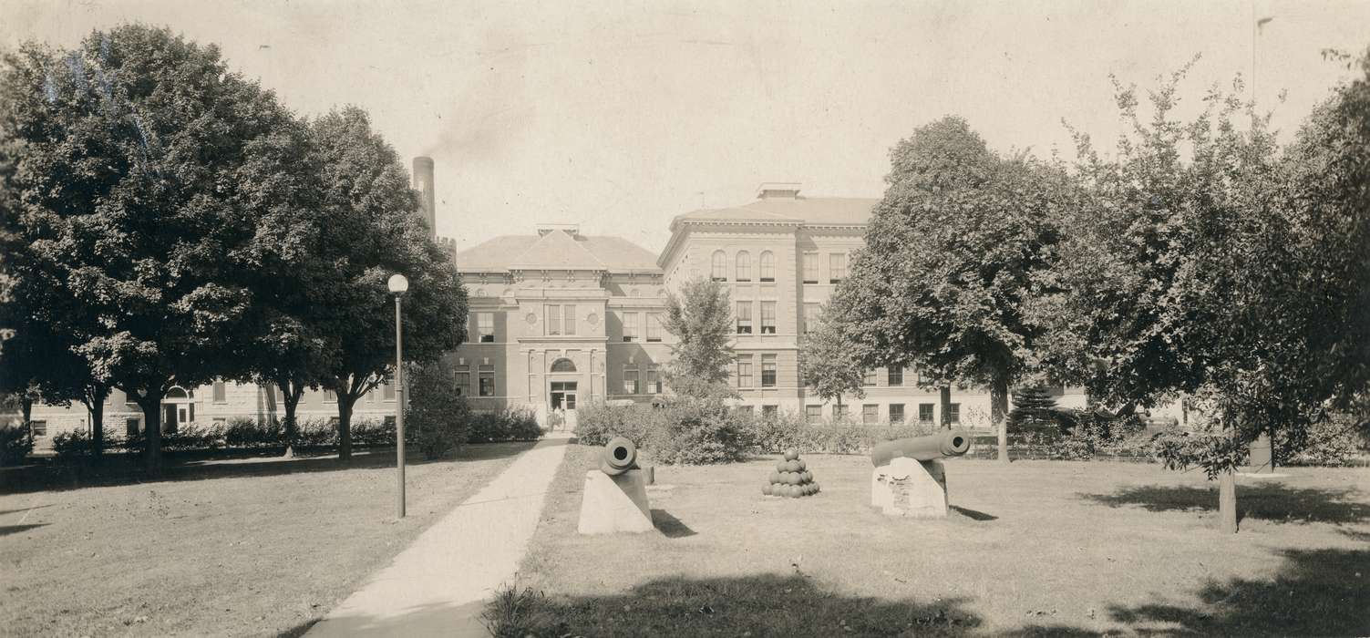 canonball, Cedar Falls, IA, history of Iowa, Iowa History, canon, uni, iowa state teachers college, UNI Special Collections & University Archives, Iowa, Schools and Education, old admin, lang hall, university of northern iowa, central hall