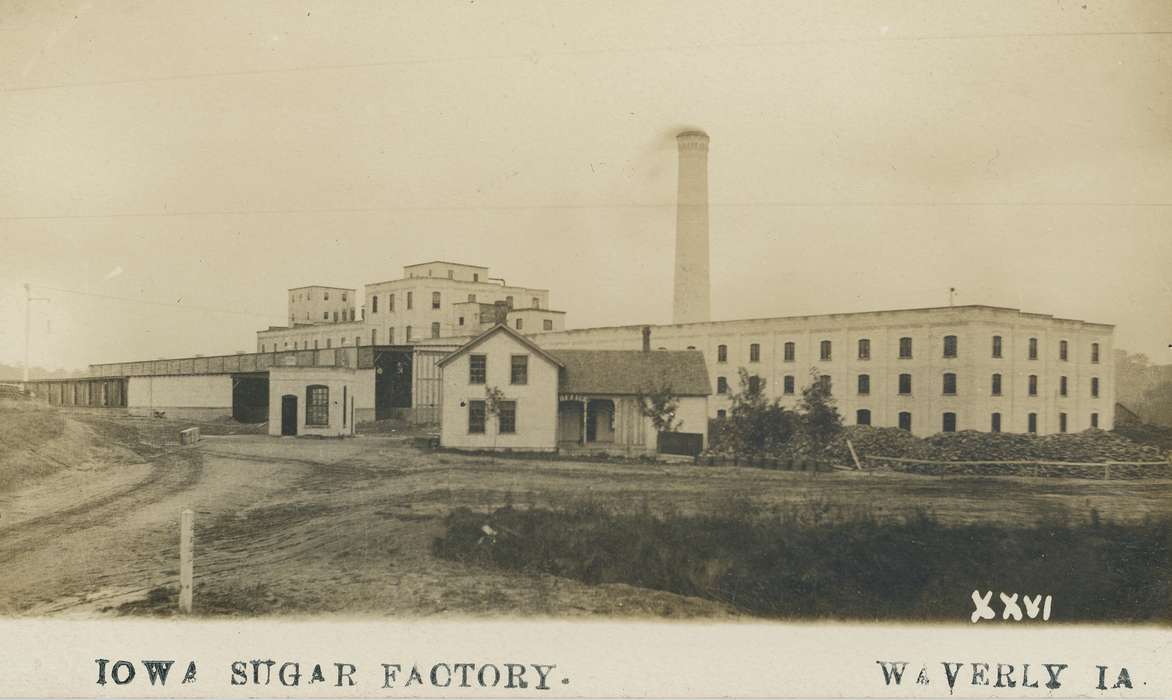 correct date needed, house, Iowa History, Homes, Waverly Public Library, sugar factory, Iowa, history of Iowa, smokestack, Businesses and Factories, Waverly, IA