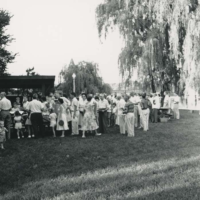 history of Iowa, Waverly Public Library, outside, Iowa, family, IA, crowd, Outdoor Recreation, parents, children, women, Iowa History, men