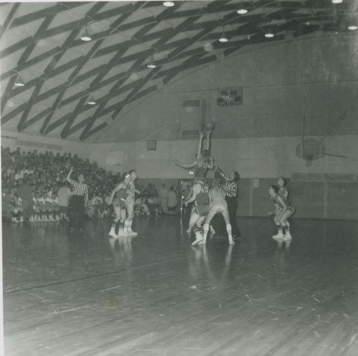 basketball, high school, Iowa, Iowa City, IA, Rogers, Rose Frantz, Schools and Education, crowd, team, Sports, boys, history of Iowa, Iowa History