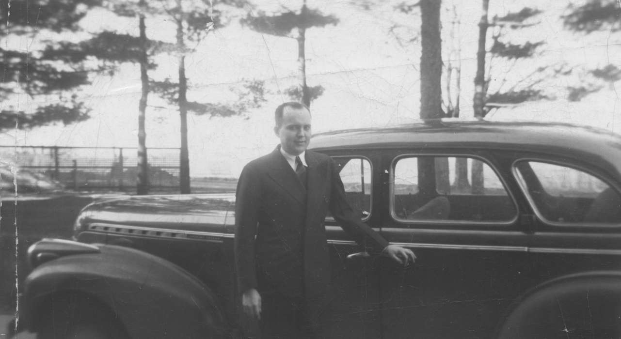 Motorized Vehicles, Iowa History, Shaw, Marilyn, Iowa, history of Iowa, Portraits - Individual, Cedar Falls, IA, car