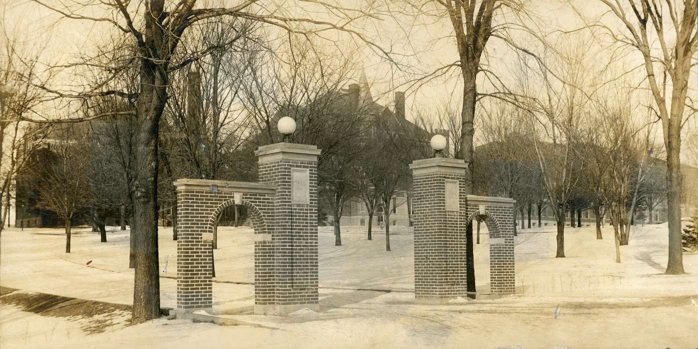 Cedar Falls, IA, university of northern iowa, iowa state teachers college, entrance, Iowa History, uni, gate, history of Iowa, UNI Special Collections & University Archives, Iowa, Schools and Education