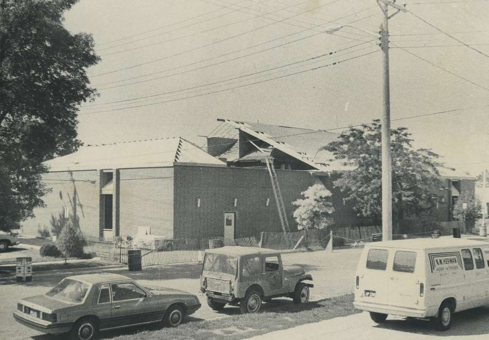 roofing, history of Iowa, Iowa History, Businesses and Factories, car, Waverly, IA, Iowa, Cities and Towns, construction, Waverly Public Library