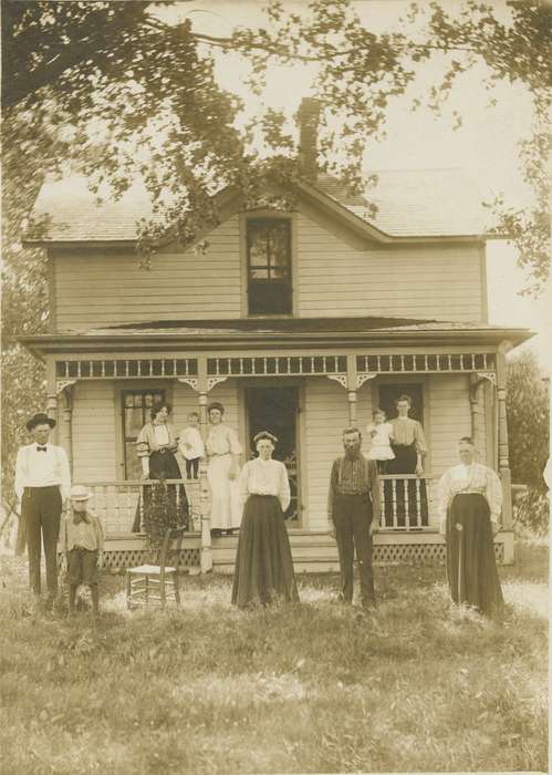 porch, IA, Newhall, Rich and Sue, Iowa, Families, Homes, history of Iowa, house, bow tie, Iowa History