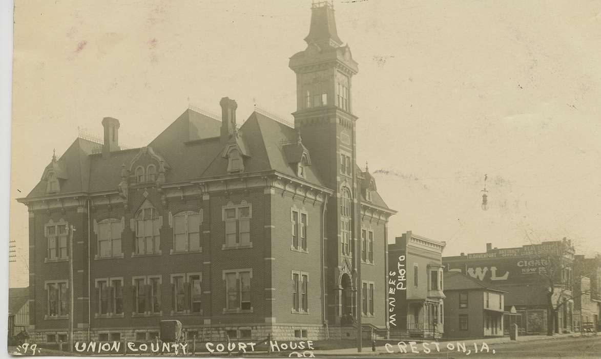 Cities and Towns, Dean, Shirley, Iowa History, Iowa, history of Iowa, courthouse, Creston, IA, Main Streets & Town Squares