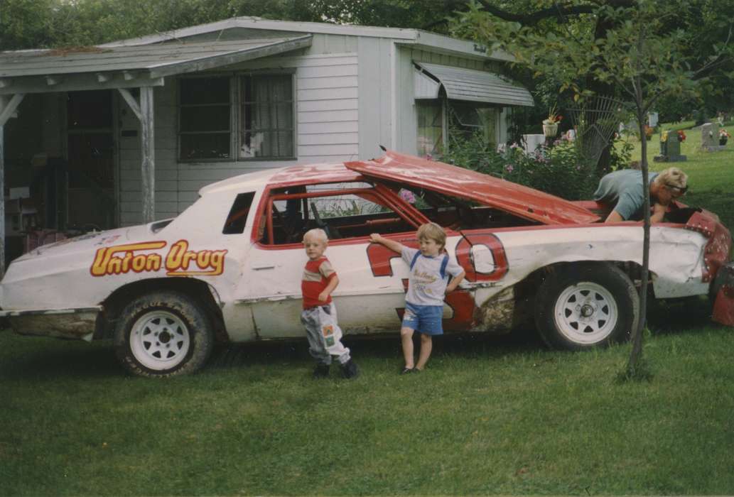 race, history of Iowa, Iowa History, Bancroft, Cynthia, Motorized Vehicles, race car, car, West Union, IA, Iowa, Children