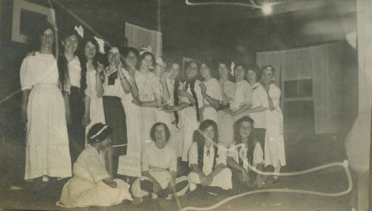 Portraits - Group, history of Iowa, Iowa History, IA, Iowa, LeQuatte, Sue, Schools and Education, friend