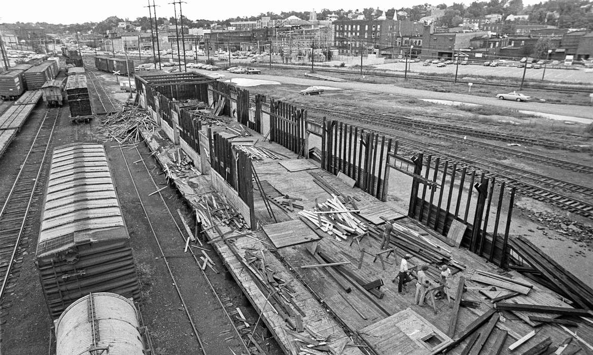 destruction, history of Iowa, Iowa History, Ottumwa, IA, Lemberger, LeAnn, train track, Iowa, rail car, Cities and Towns, Train Stations