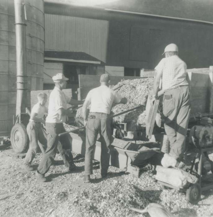 Iowa, Iowa History, Farms, Griffin, Allan, Labor and Occupations, history of Iowa, Farley, IA, silo