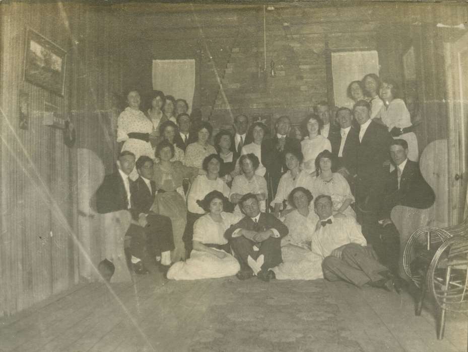 Portraits - Group, Iowa History, LeQuatte, Sue, Iowa, Schools and Education, IA, dress, bow tie, chair, history of Iowa