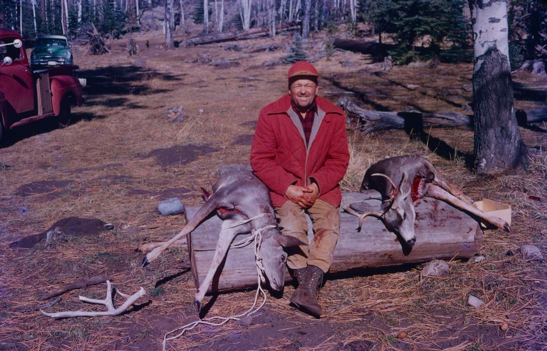 Portraits - Individual, Iowa History, antler, Iowa, Motorized Vehicles, hunter, hunting, Harken, Nichole, deer, Outdoor Recreation, coat, history of Iowa