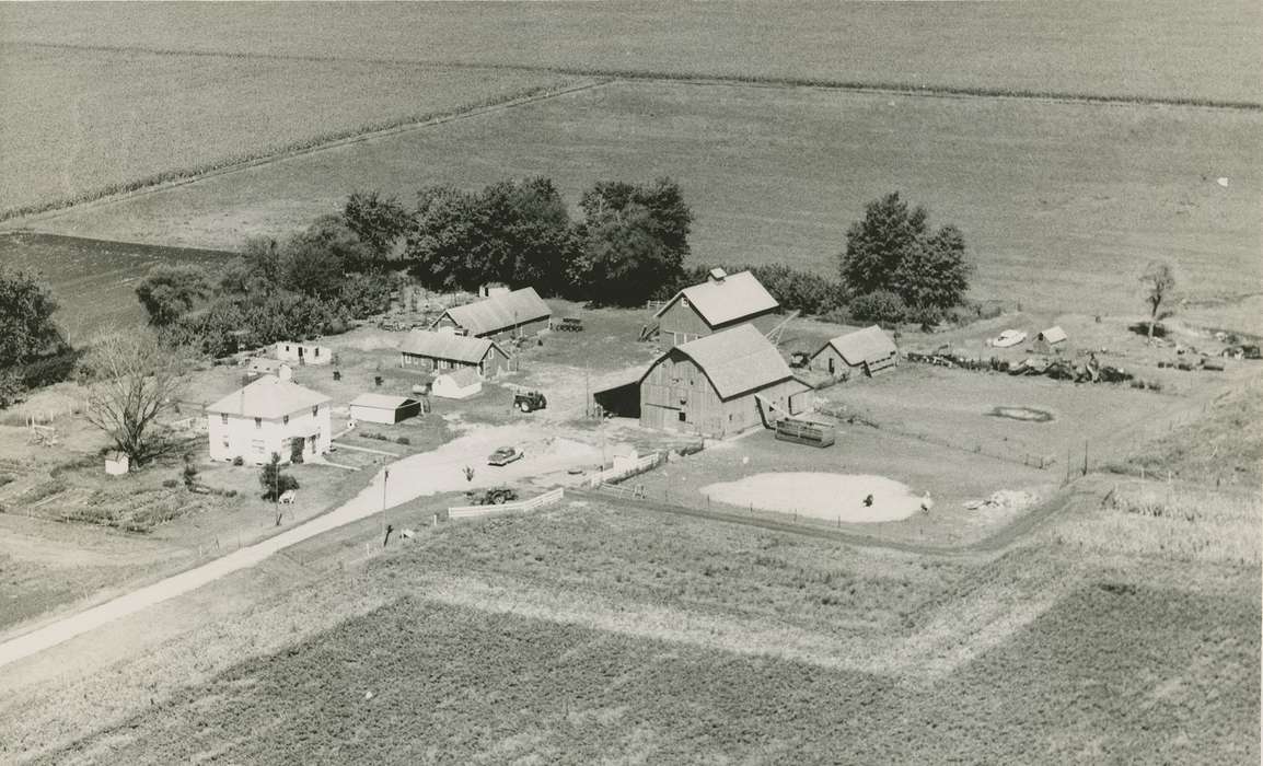 IA, Iowa, Barns, field, Aerial Shots, Daniels, Kennedy, Farms, history of Iowa, Iowa History