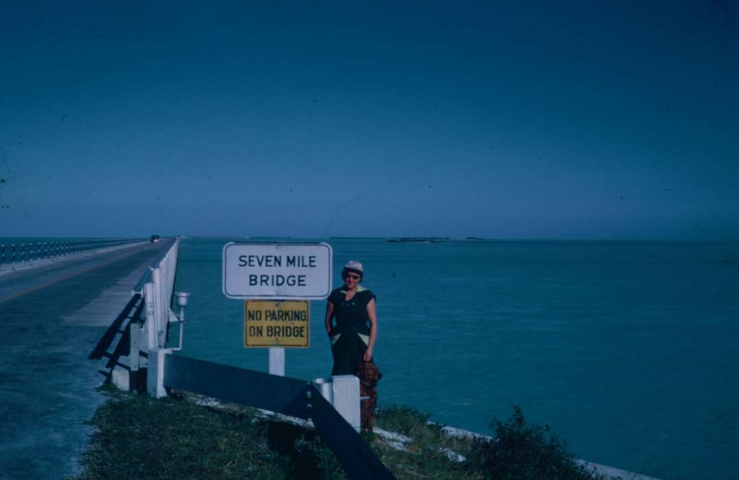 Travel, bridge, Iowa History, history of Iowa, Harken, Nichole, Motorized Vehicles, ocean, Lakes, Rivers, and Streams, Iowa, Florida Keys, FL, Portraits - Individual